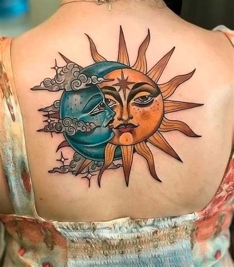 el sol y la luna tatuaje|que representa la luna y el sol.